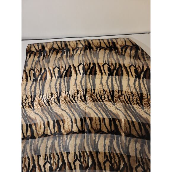 Caline Vintage Womens Animal Print Sheer Square Scarf ONE SIZE - Picture 1 of 4